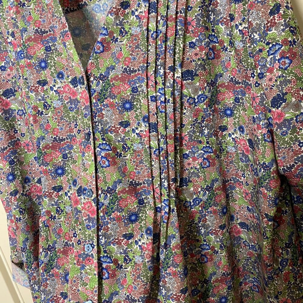 Drapers & Damons 3X Floral Pintuck Blouse Button Front Romantic Cottagecore - Picture 12 of 12